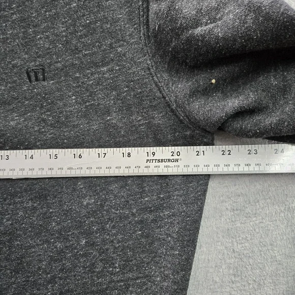 Travis Mathew Men Sweater M Charcoal Button Henley Long Sleeve - Picture 5 of 8